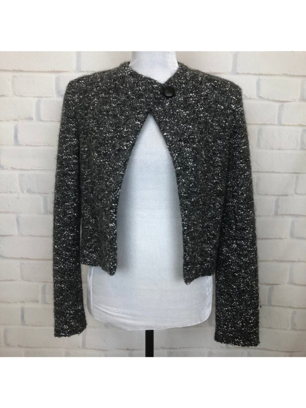 Etoile Isabel Marant Hakuni Cropped Wool Blend Boucle Jacket Size 38 M